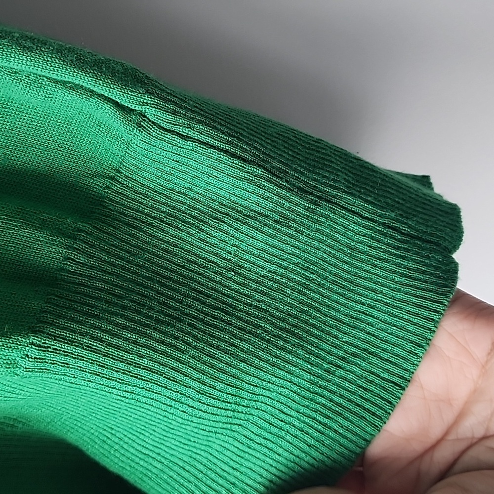 Diane von Furstenberg 100% Wool Sweater with Cotton Shirt Details Knit Top - Picture 3 of 6